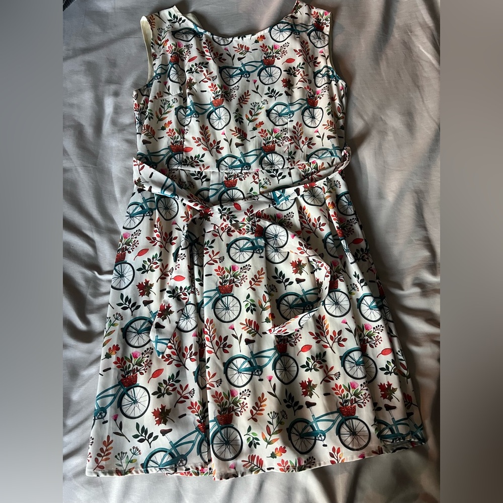 LA Soul Floral Bicycle Print Dress
